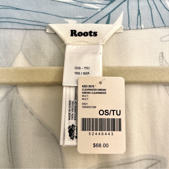 Roots Clearwater Kimono, Leaf print, Plus size, NWT - Picture 3 of 6